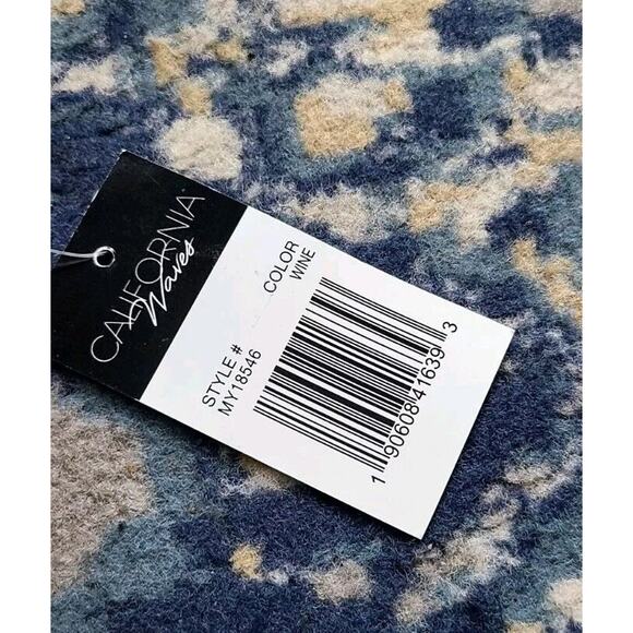 NWT California Waves Burgundy Ribbed Lace up one piece swimsuit size S Cheeky - Picture 4 of 6